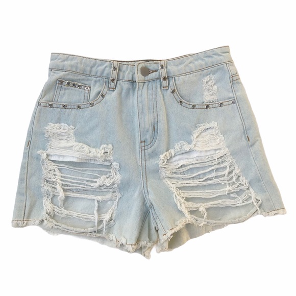 Nasty Gal Pants - Nasty Gal distressed denim jean shorts